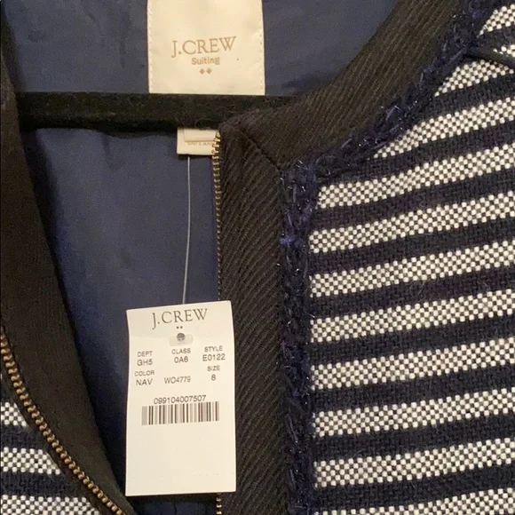 J. Crew Navy and White Striped Blazer - Picture 8 of 10